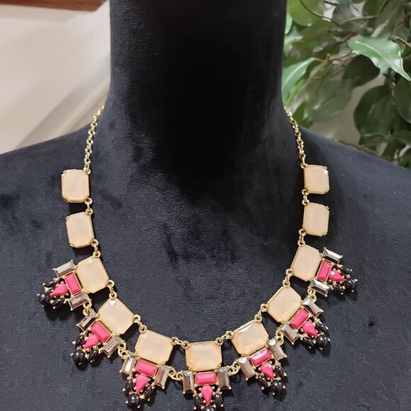 Womens Fashions Multicolor Glass Shape Stone Colored Necklace with Lobster Clasp - Picture 2 of 9